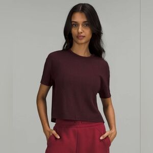 Lululemon Ribbed Modal-Cotton T-Shirt in Cassis